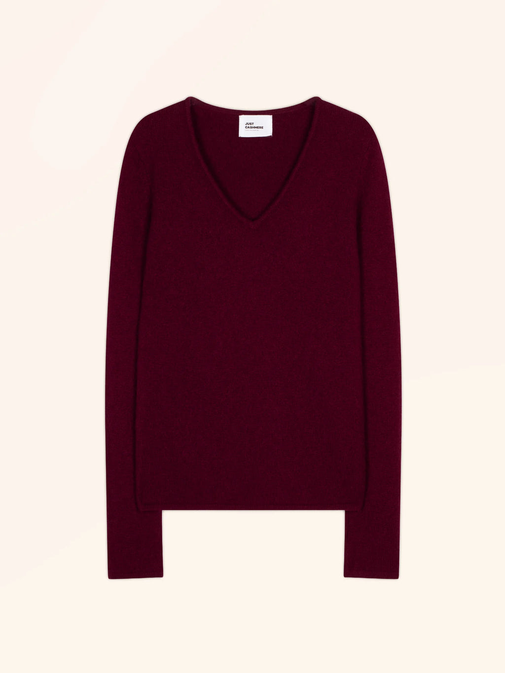 ABBY pullover v-ausschnitt 4-fädig bordeaux