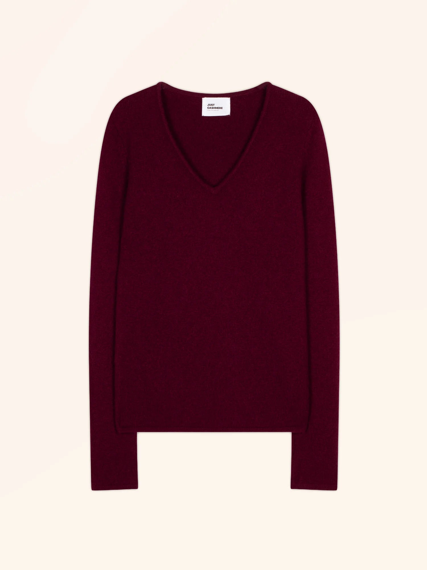 ABBY pullover v-ausschnitt 4-fädig bordeaux