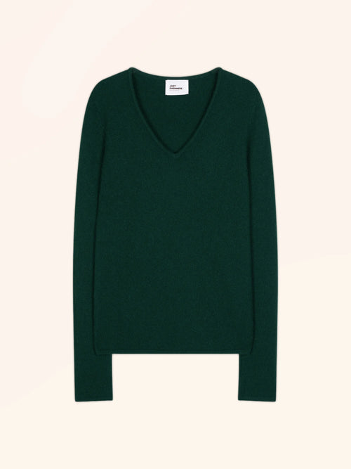 ABBY pullover v-ausschnitt 4-fädig zypresse