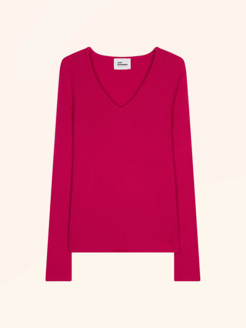 ABBY pullover v-ausschnitt 4-fädig fuchsia