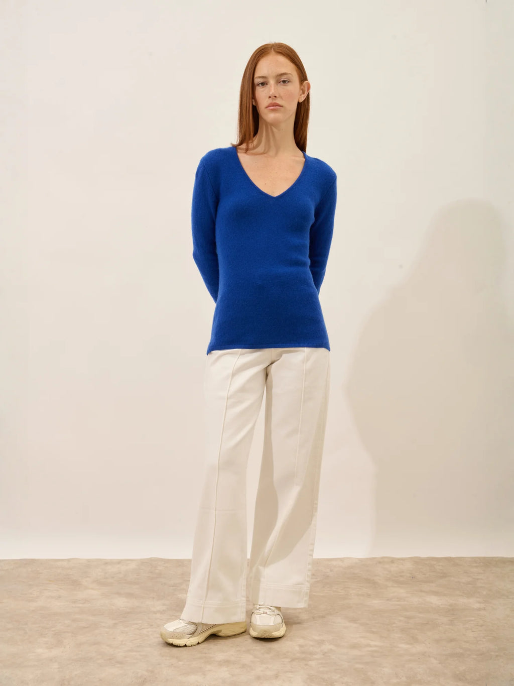 ABBY pullover v-ausschnitt 4-fädig ultramarin