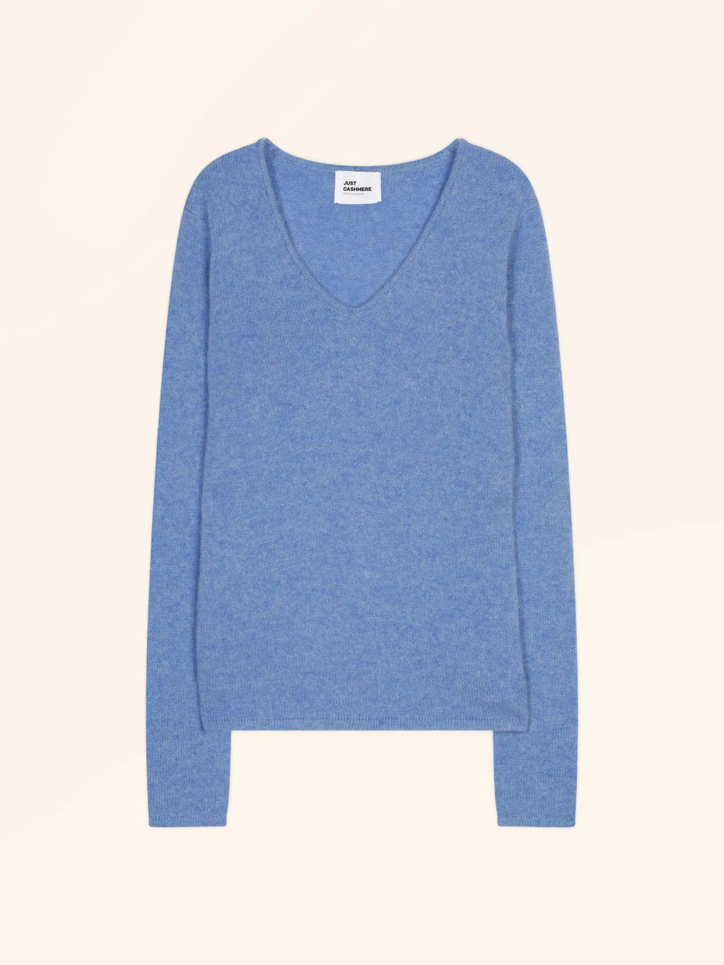 ABBY pullover v-ausschnitt 4-fädig himmelblau