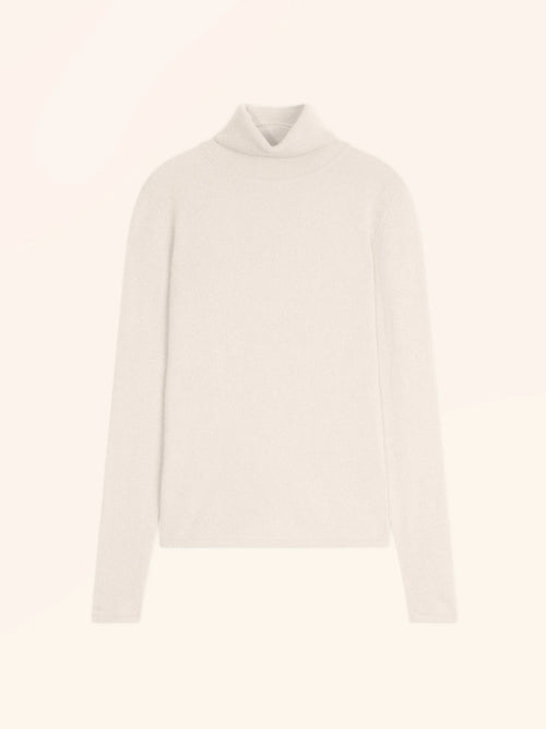 AVA pull col roulé ivoire