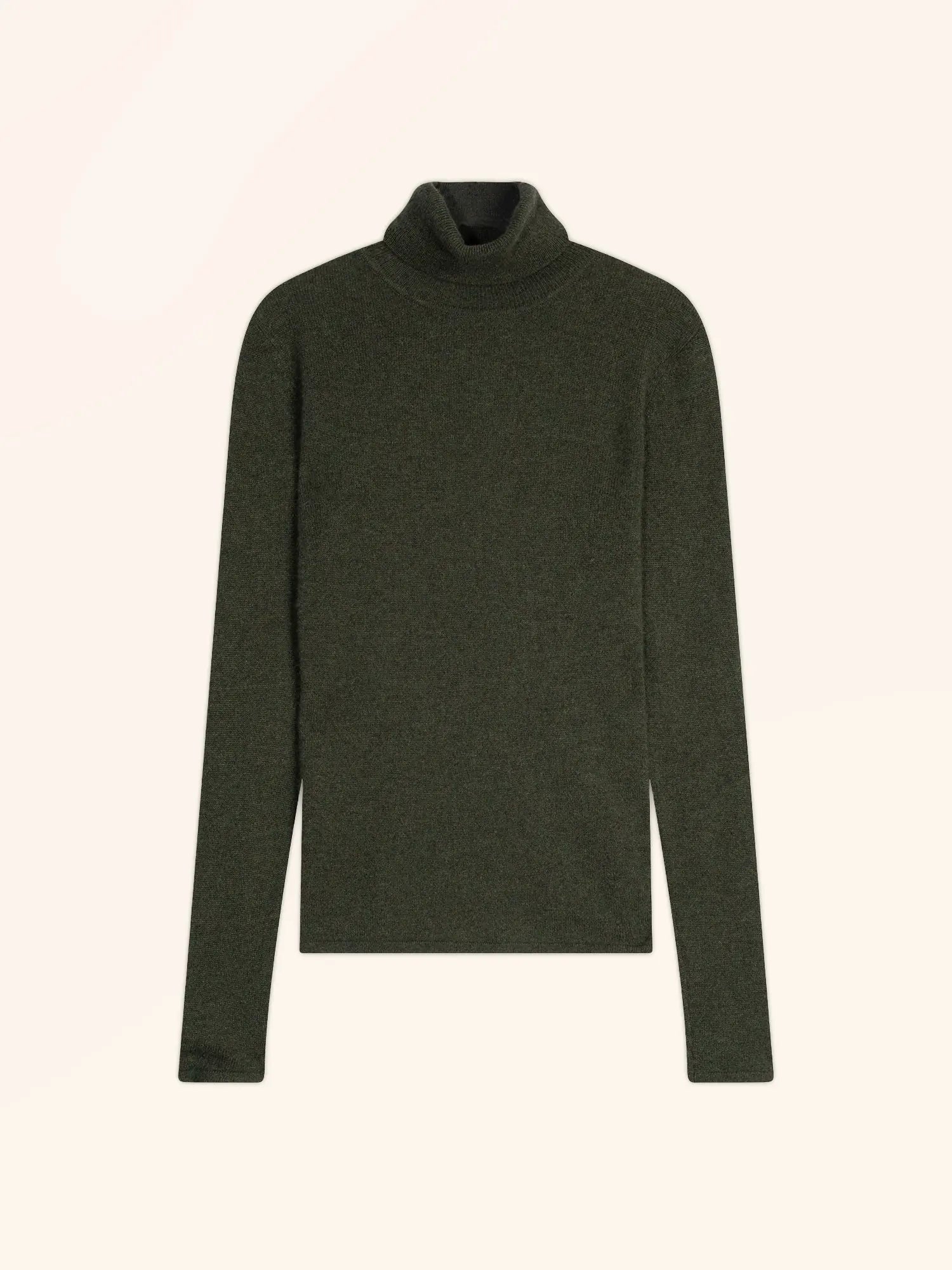 AVA pullover rollkragen khaki meliert