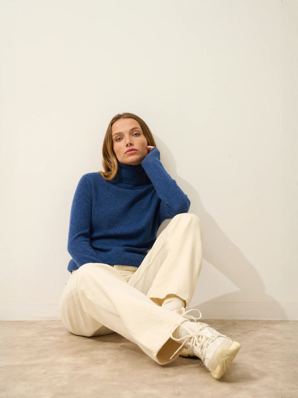 AVA pullover rollkragen océan meliert
