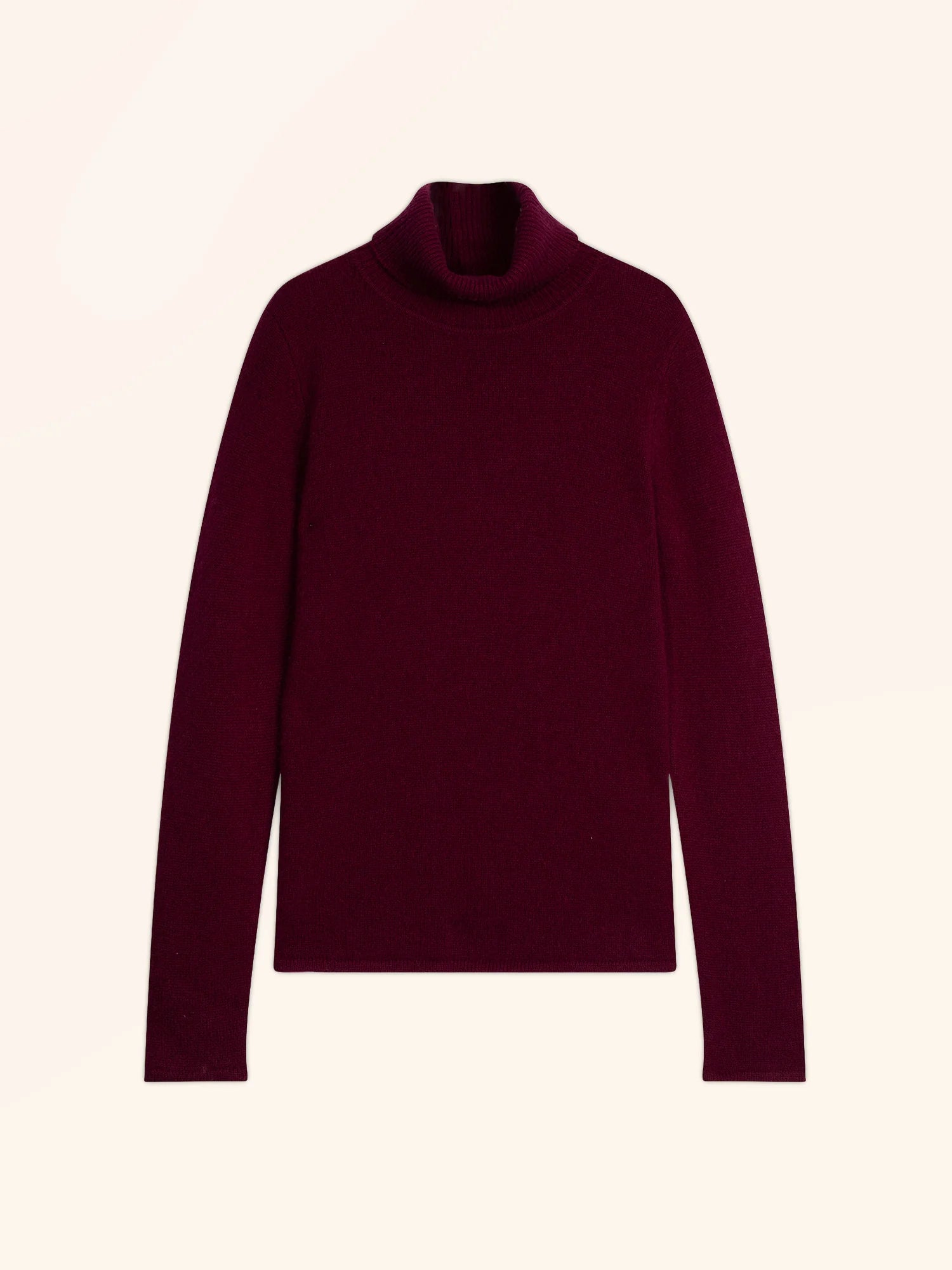 MATT pull col roulé 4 fils bordeaux