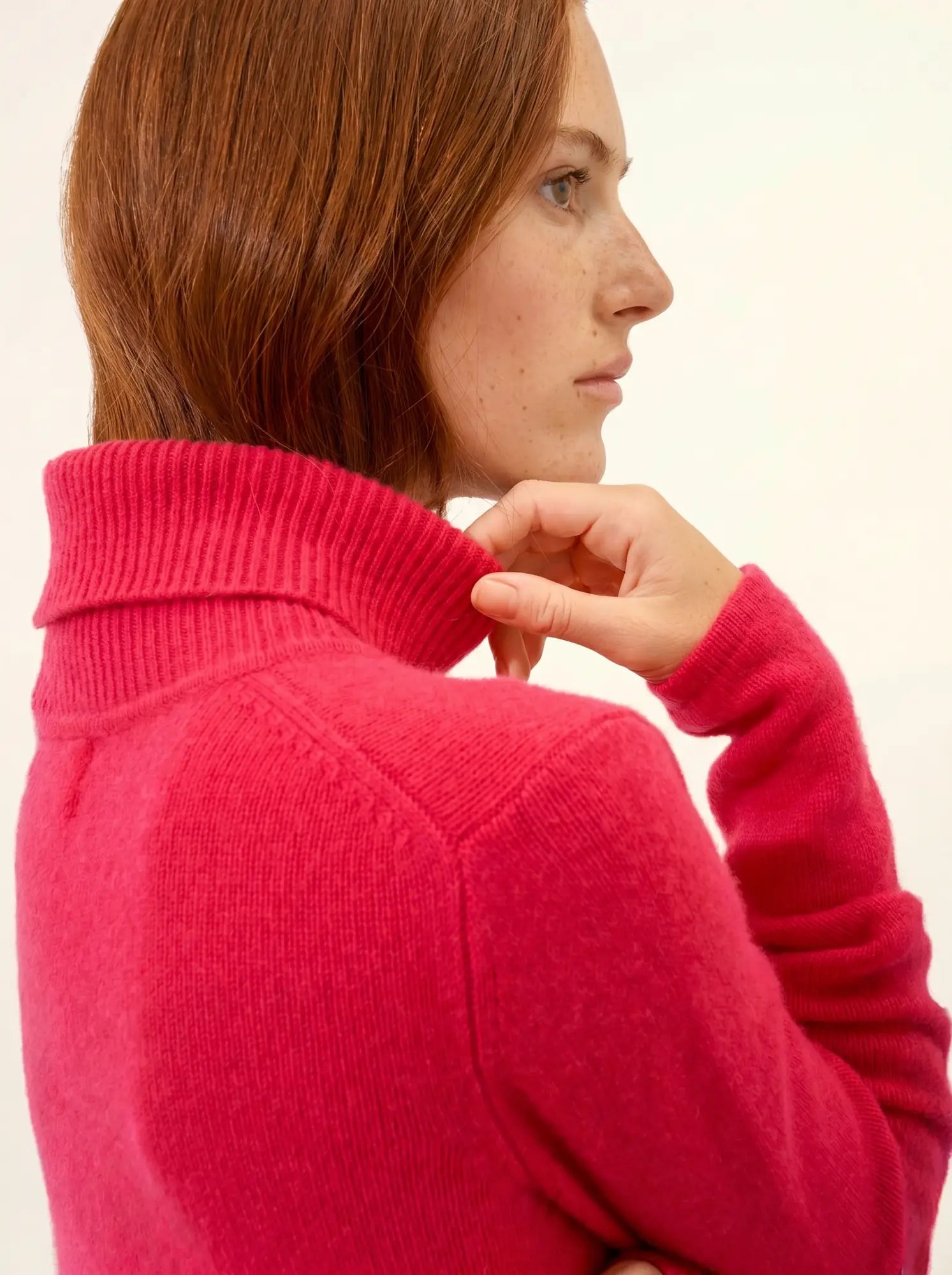 MATT pullover rollkragen 4-fädig fuchsia