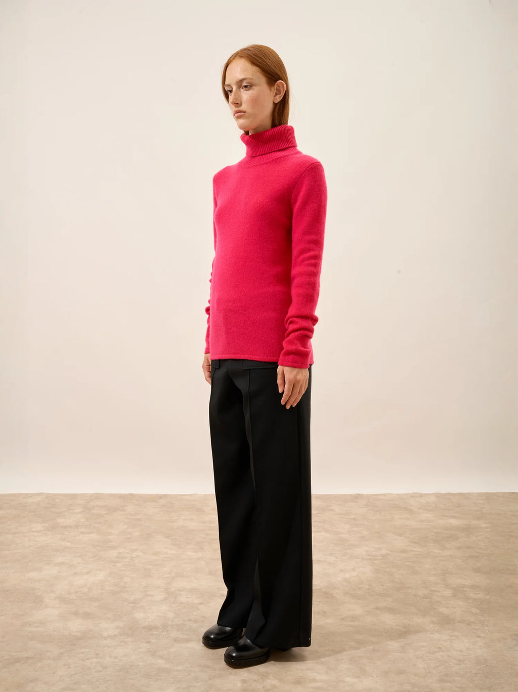 MATT pullover rollkragen 4-fädig fuchsia