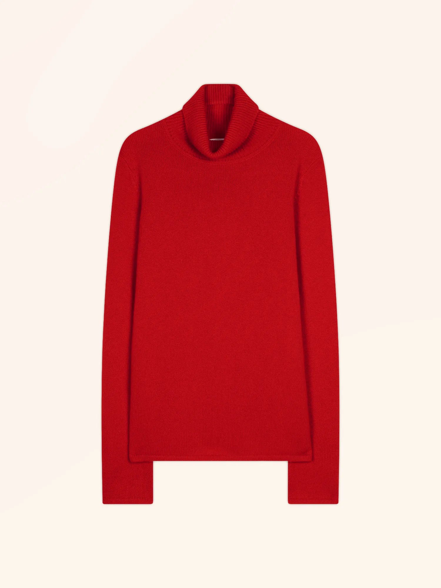 MATT pull col roulé 4 fils rouge