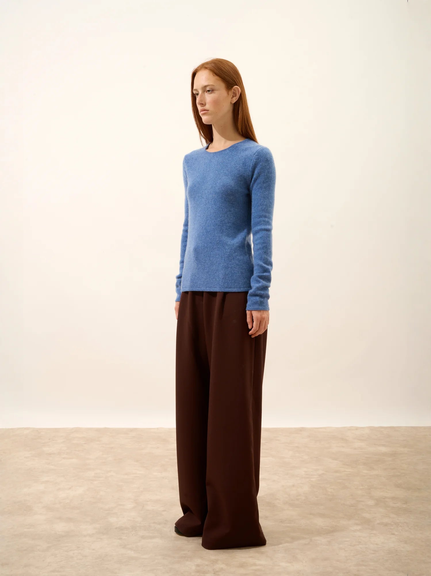 JOYCE pullover rundhalsausschnitt 4-fädig blau denim