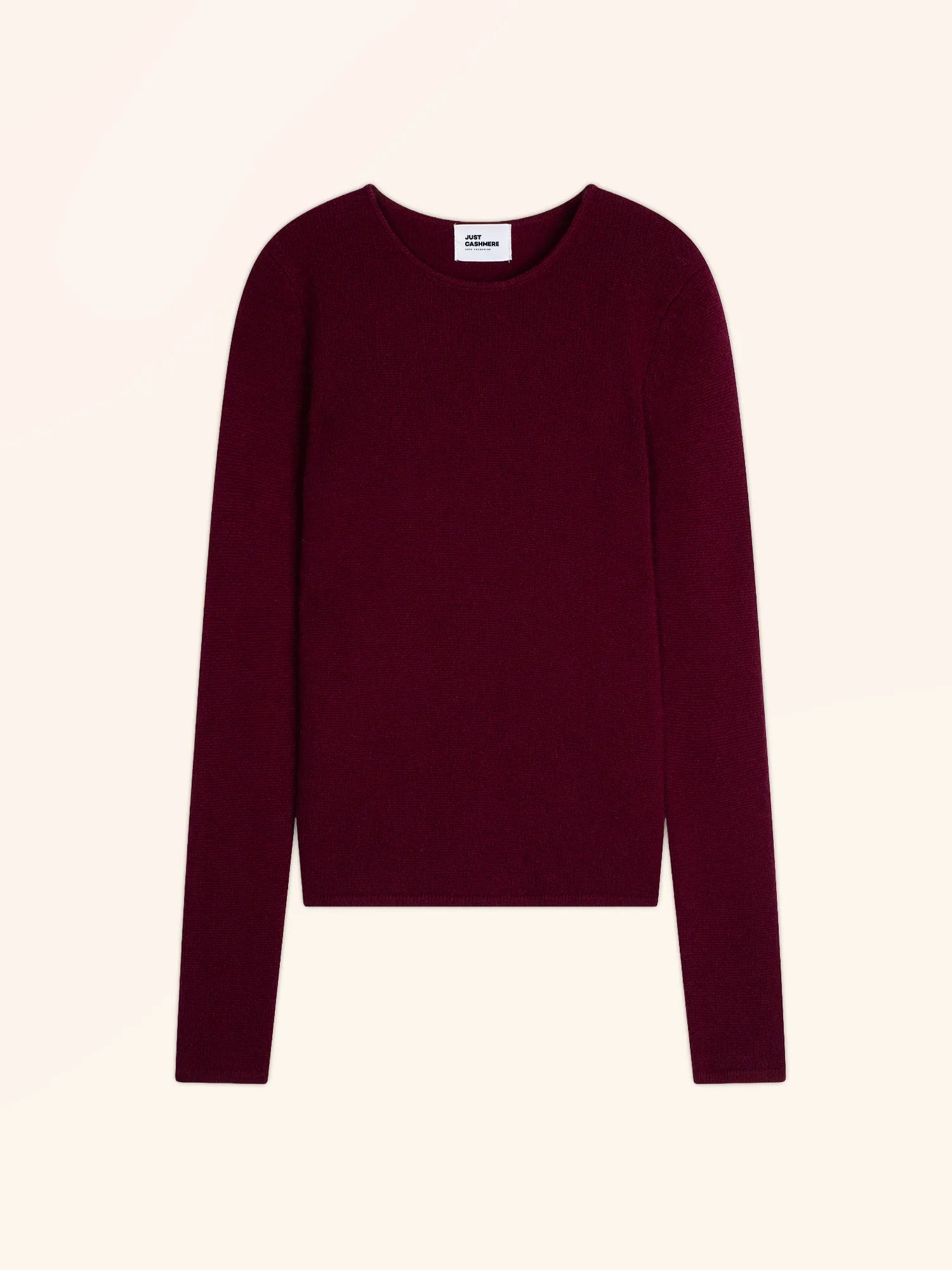 JOYCE pull col rond 4 fils bordeaux