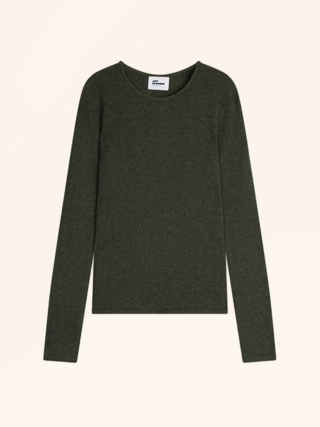 JOYCE pullover rundhalsausschnitt 4-fädig khaki meliert
