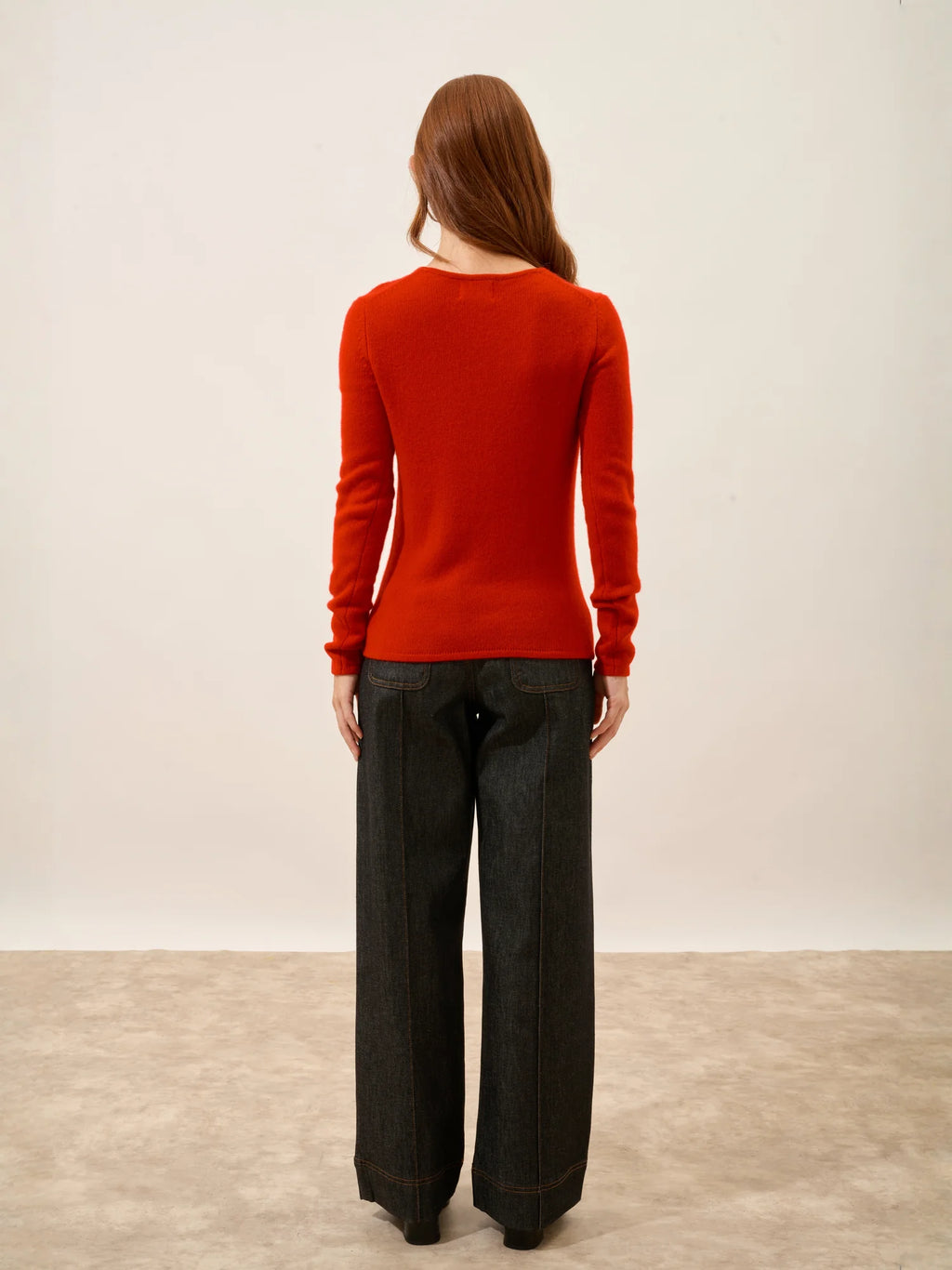 JOYCE pullover rundhalsausschnitt 4-fädig rot