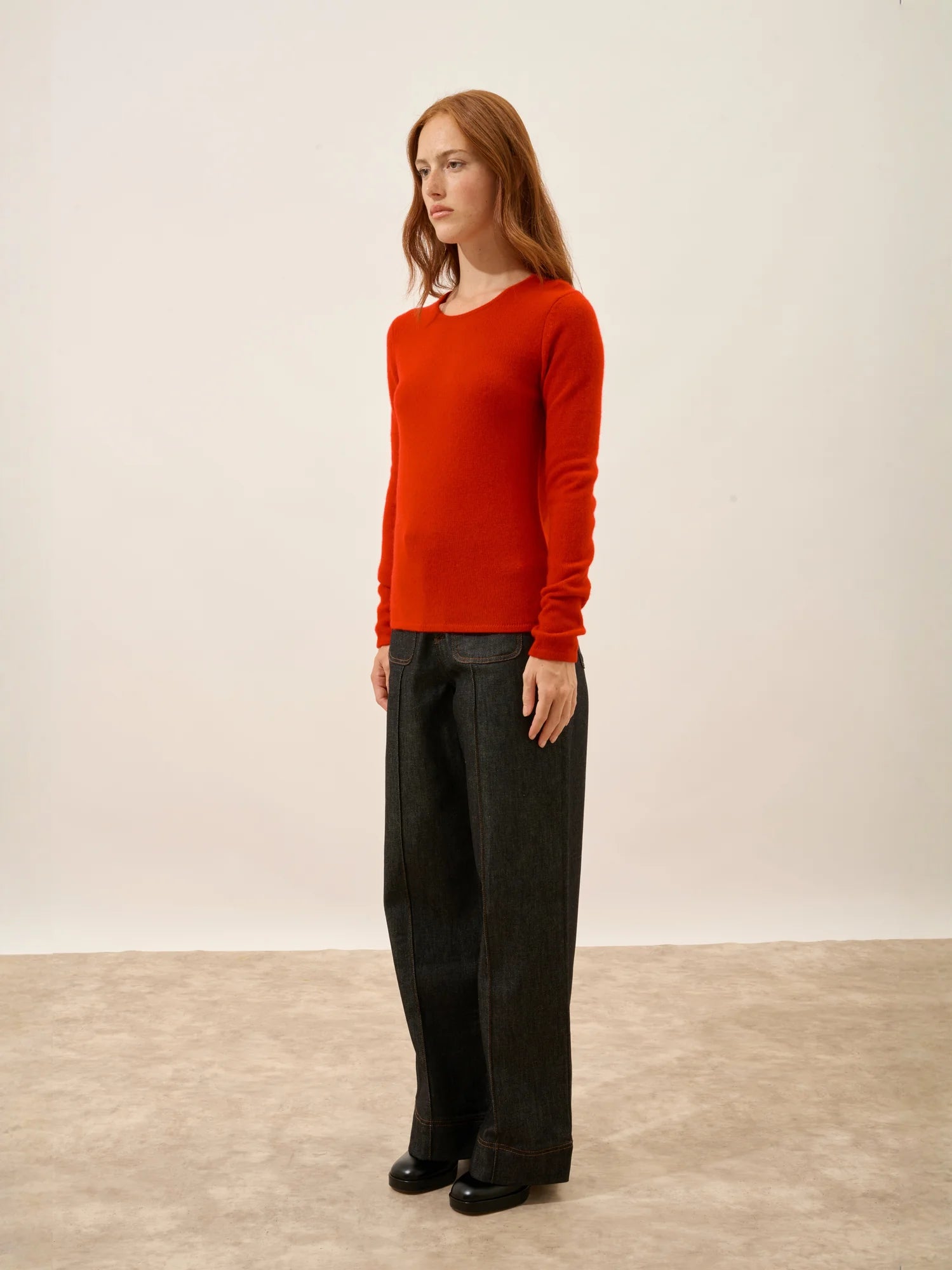 JOYCE pullover rundhalsausschnitt 4-fädig rot
