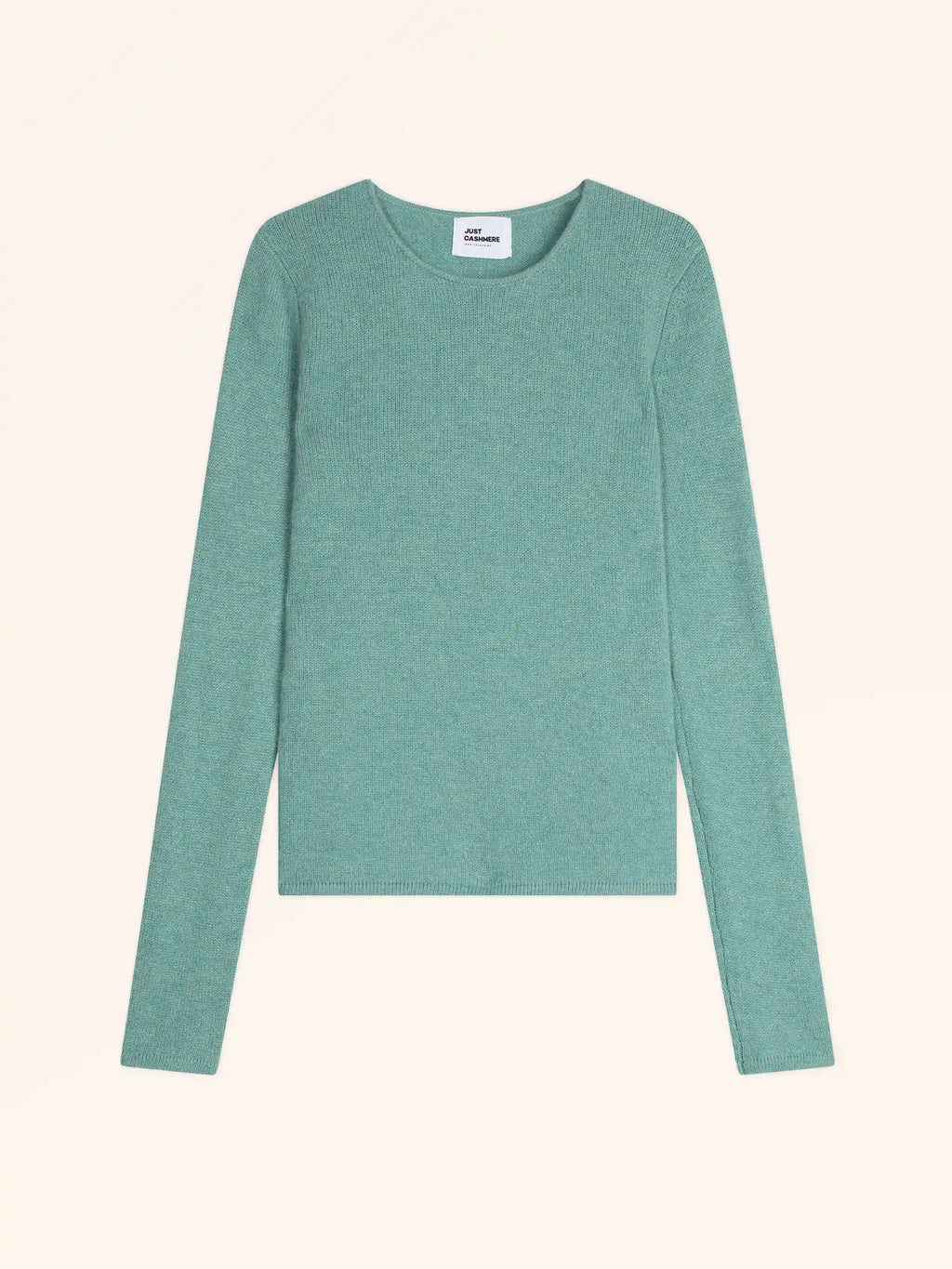 JOYCE pull col rond 4 fils vert chiné