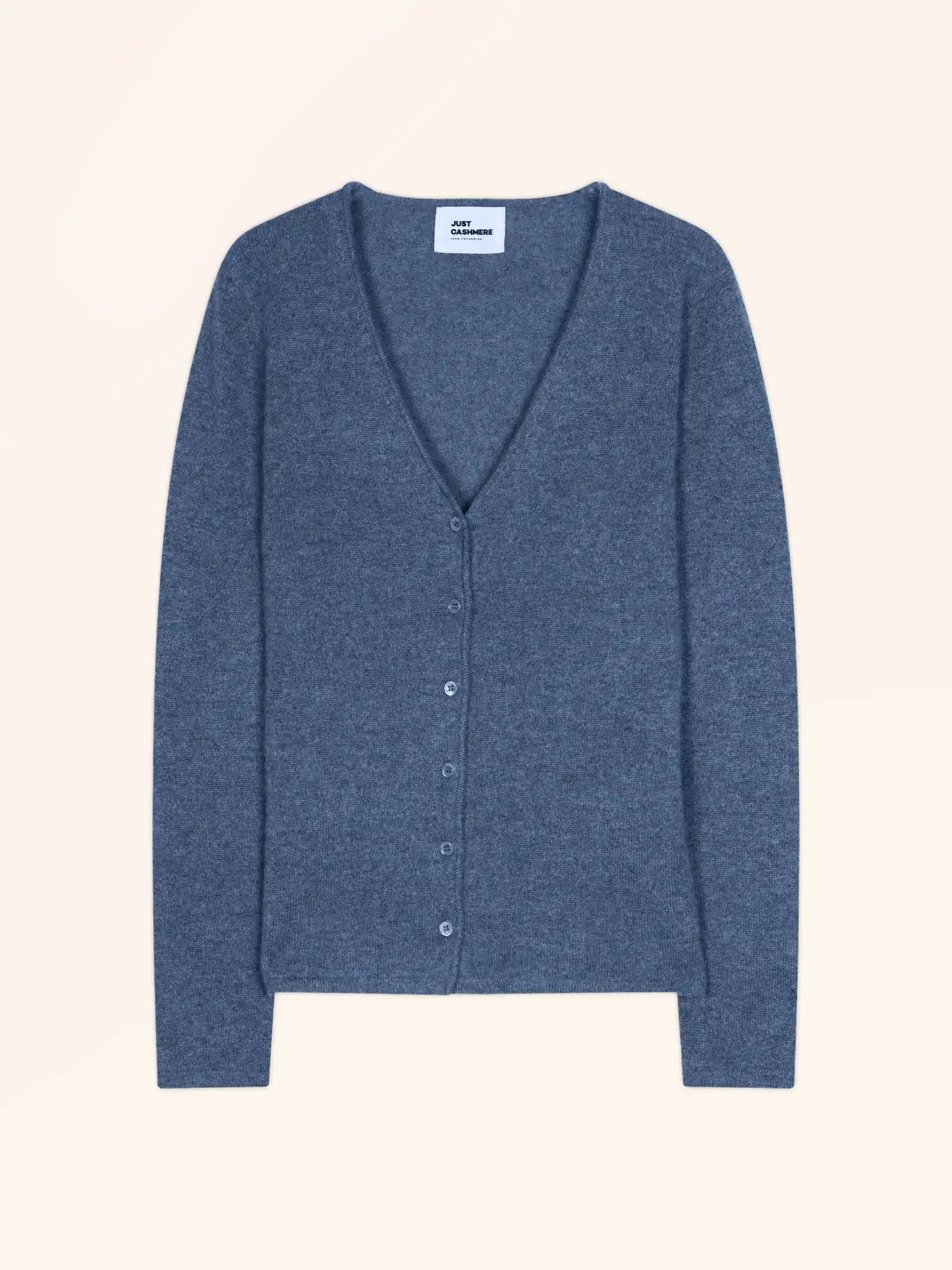 NORMA strickjacke v-ausschnitt blau denim