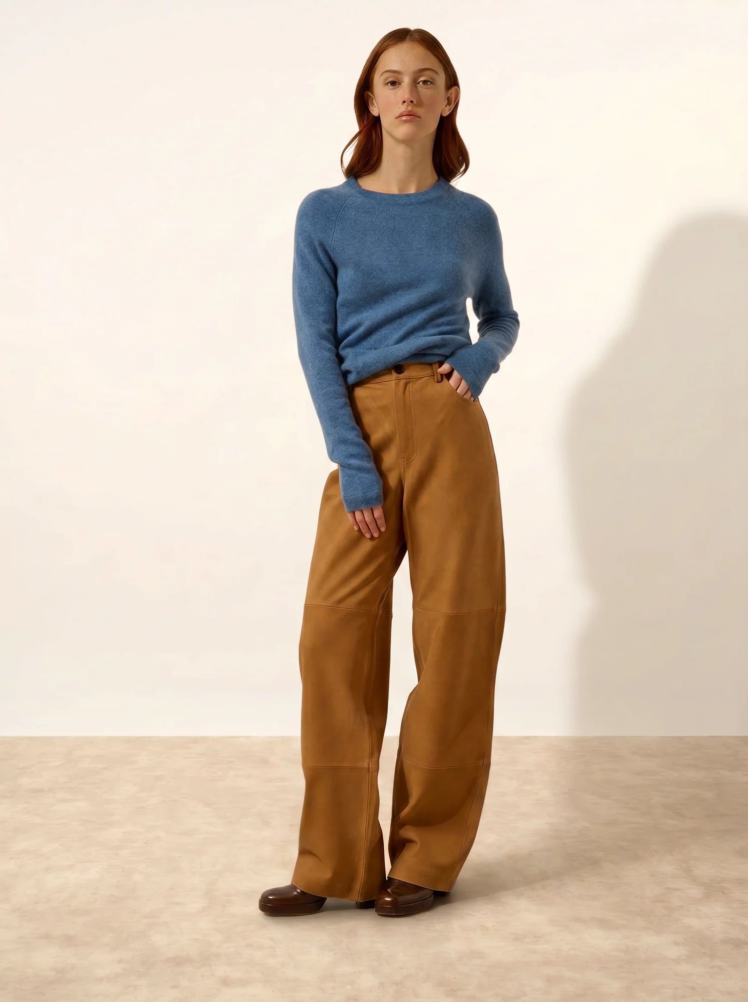 JANE pullover rundhalsausschnitt blau denim