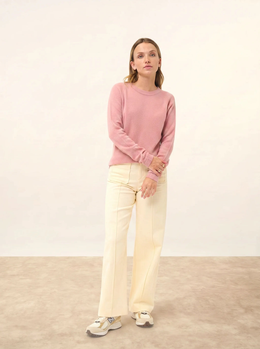 JANE pull col rond bois de rose