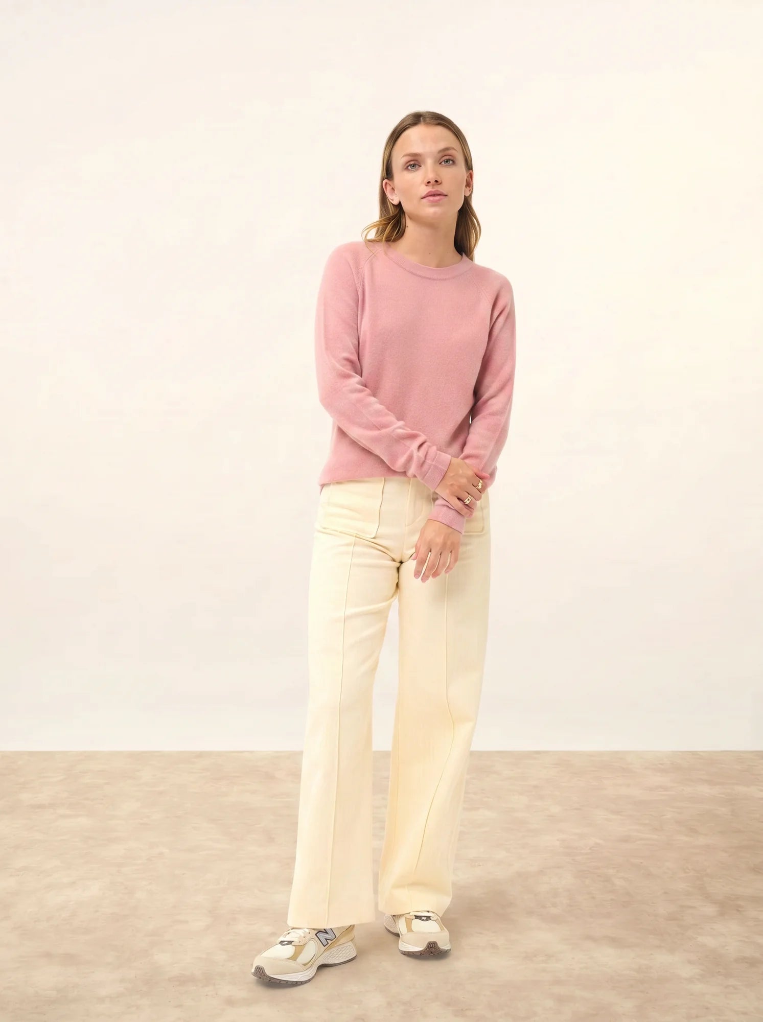 JANE pullover rundhalsausschnitt bois de rosa