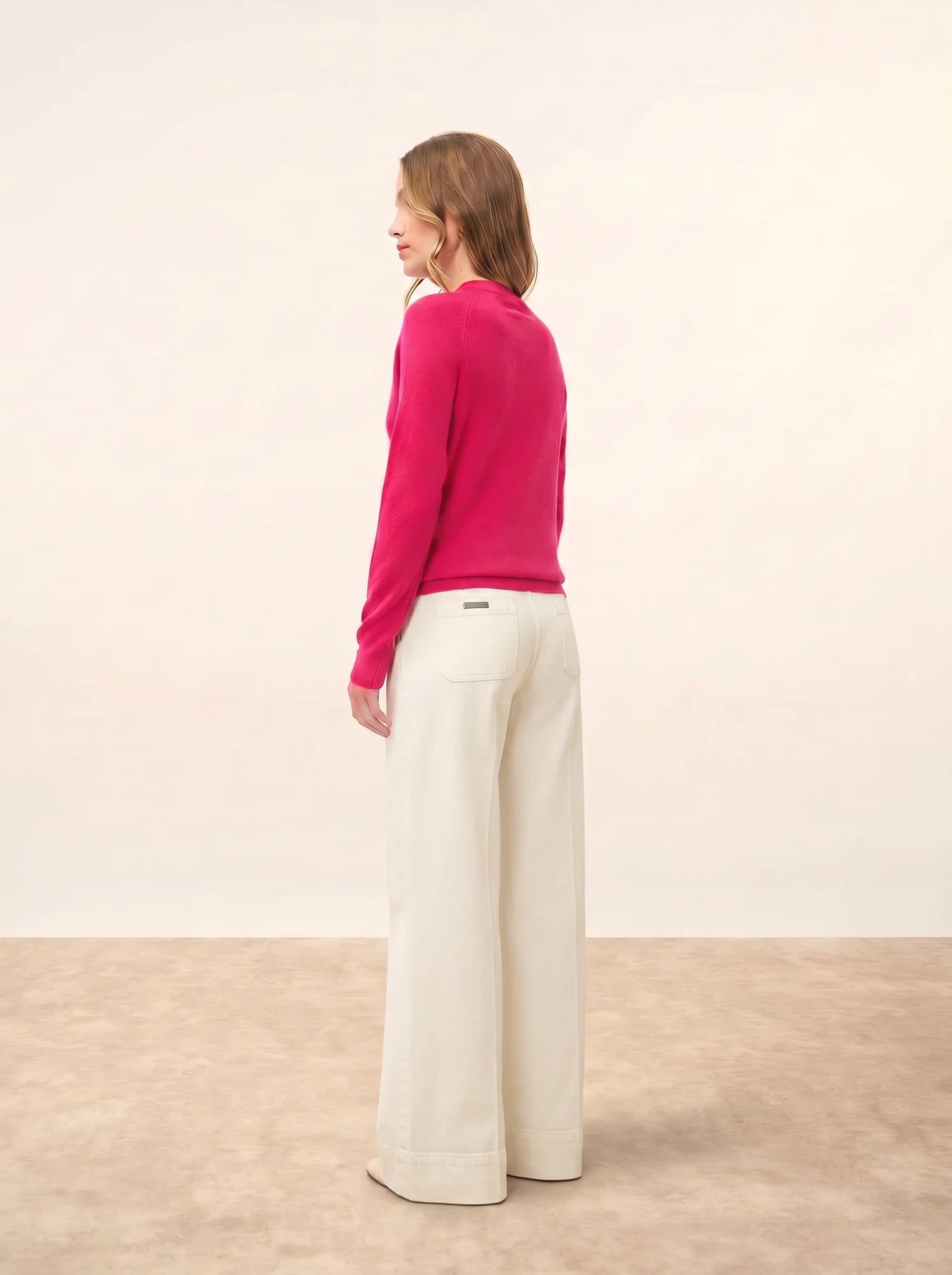 JANE pullover rundhalsausschnitt fuchsia