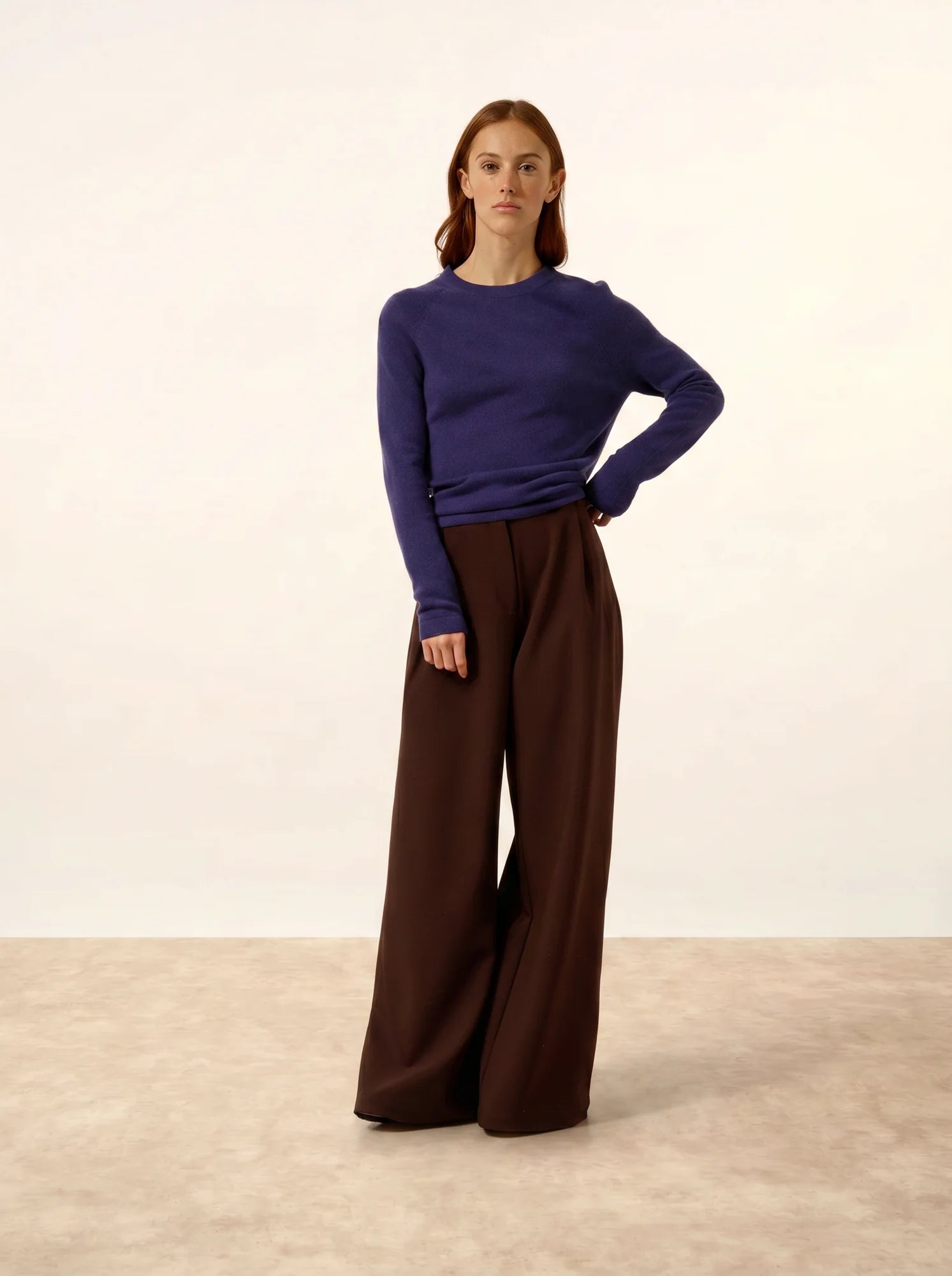 JANE pullover rundhalsausschnitt violett