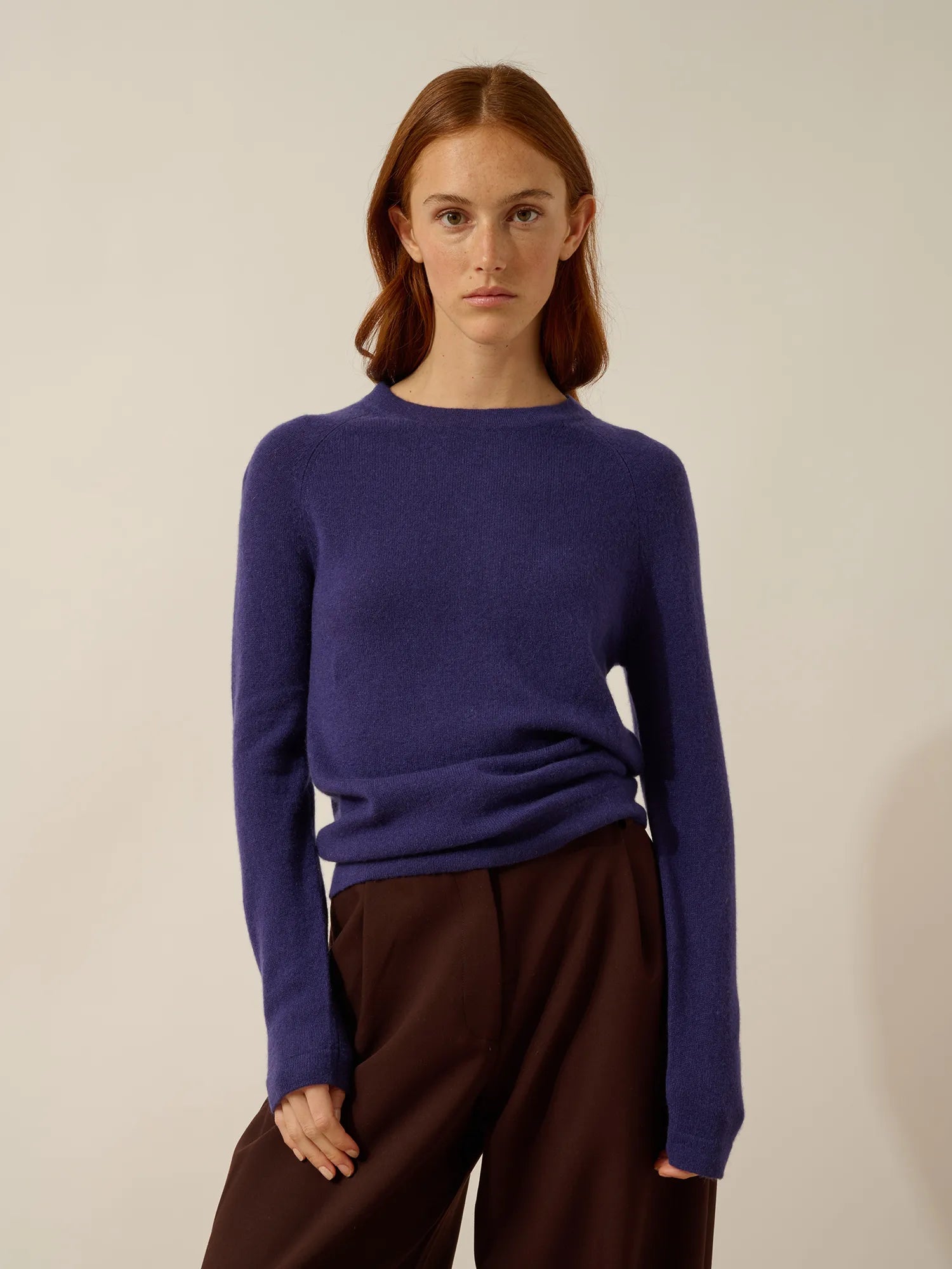 JANE pullover rundhalsausschnitt violett