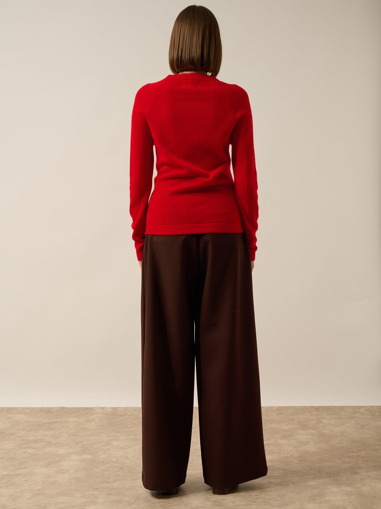 JANE pull col rond rouge