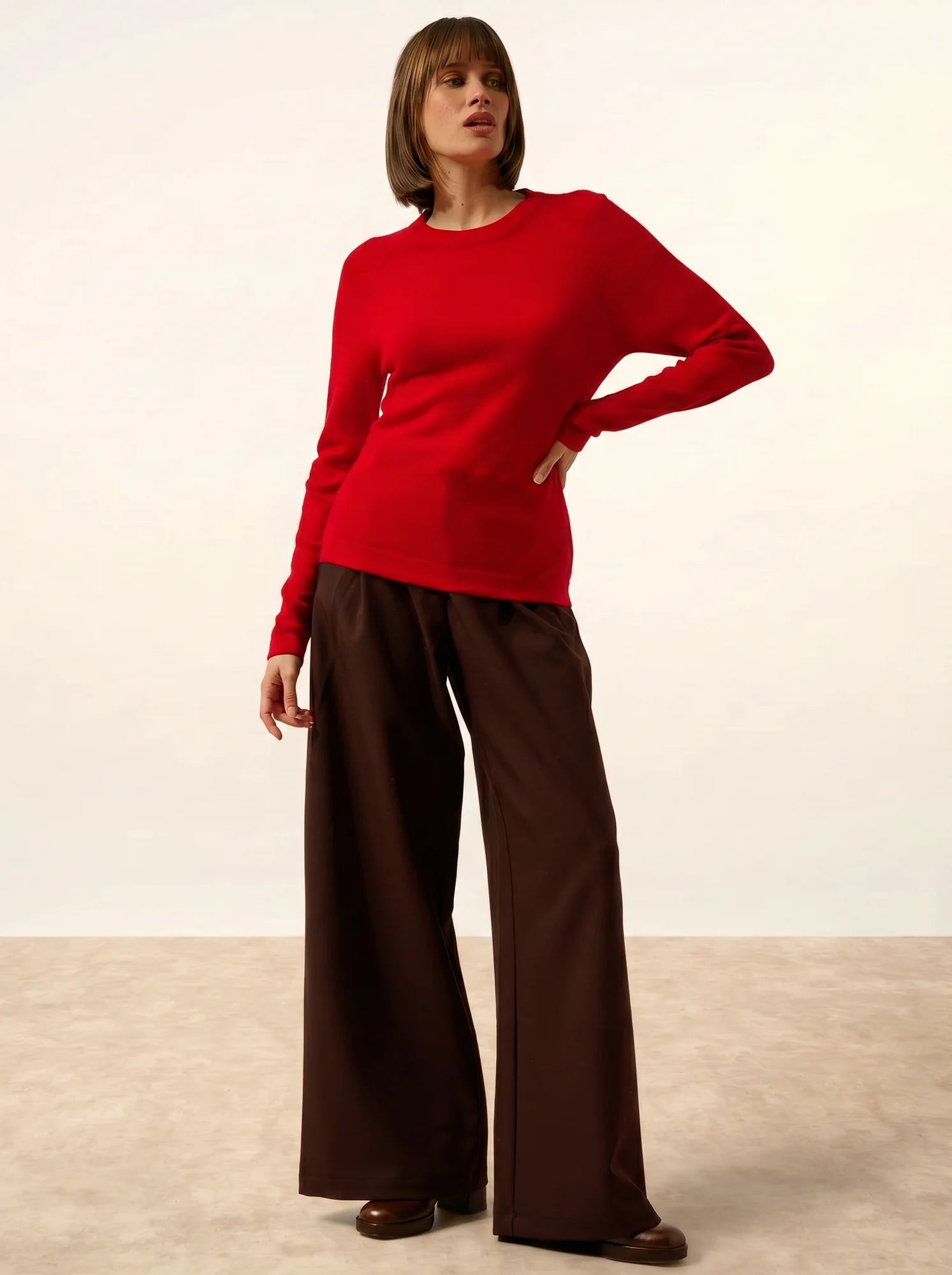 JANE pullover rundhalsausschnitt rot