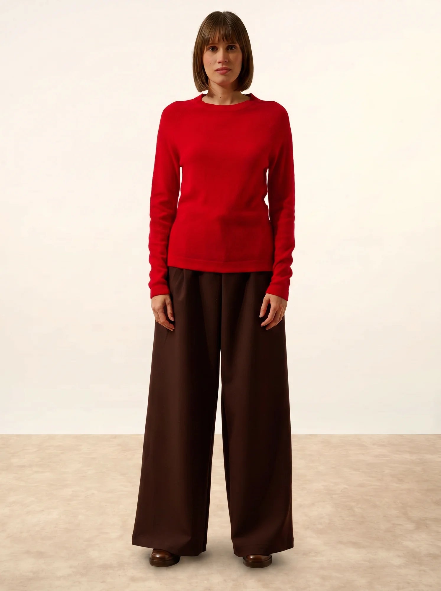 JANE pullover rundhalsausschnitt rot