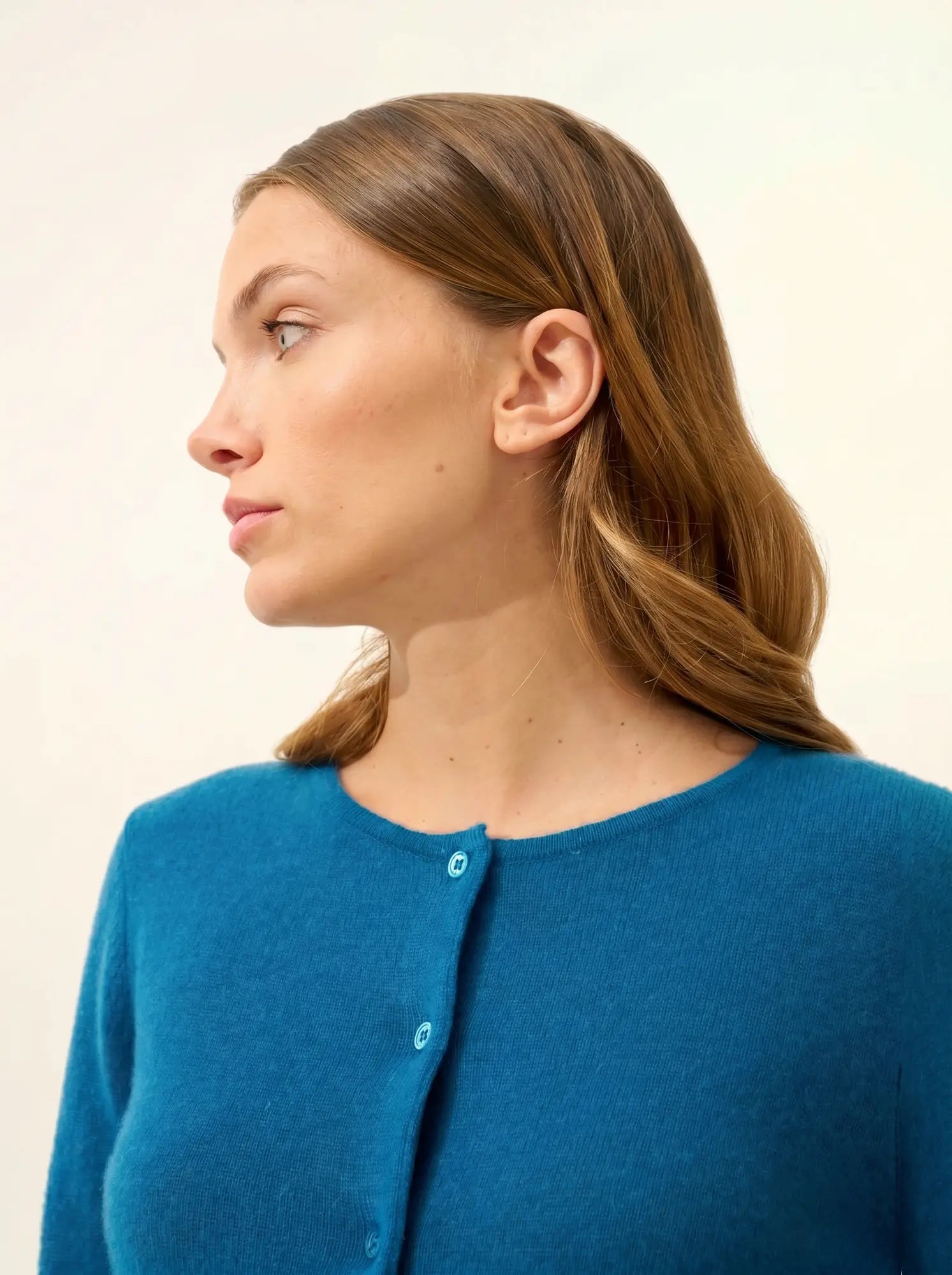 KATHARINE strickjacke rundhalsausschnitt paon