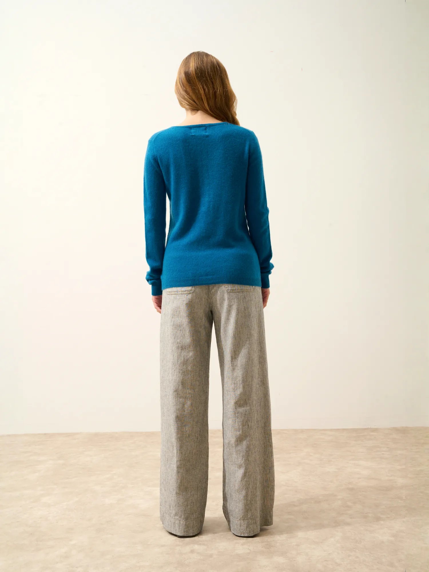 KATHARINE strickjacke rundhalsausschnitt paon