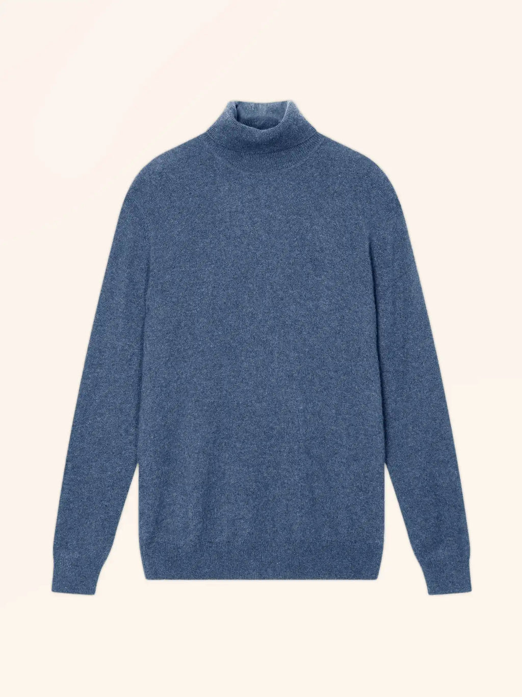 CONNOR pull col roulé bleu denim