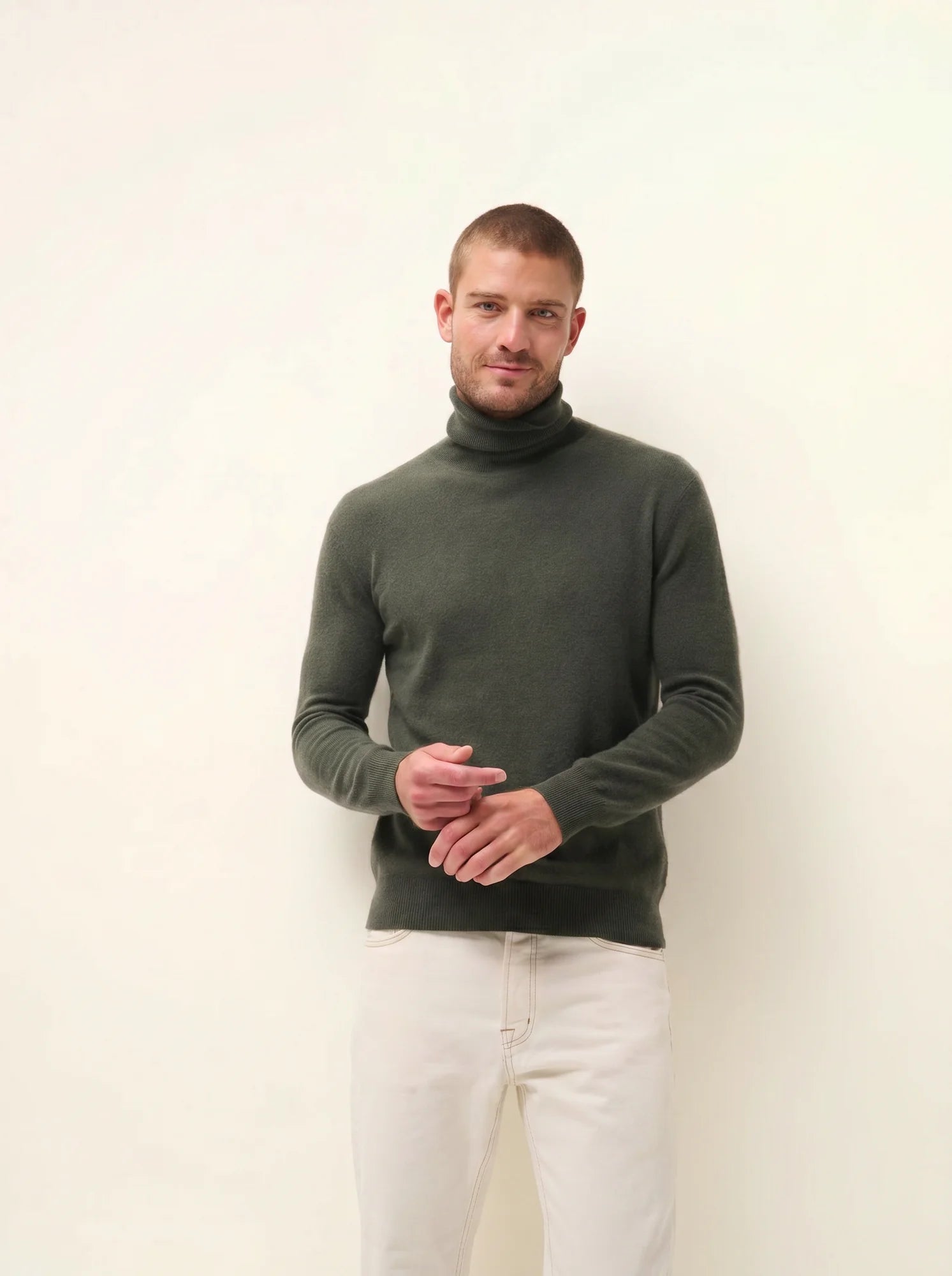 CONNOR pullover rollkragen khaki