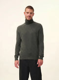 CONNOR pullover rollkragen khaki meliert