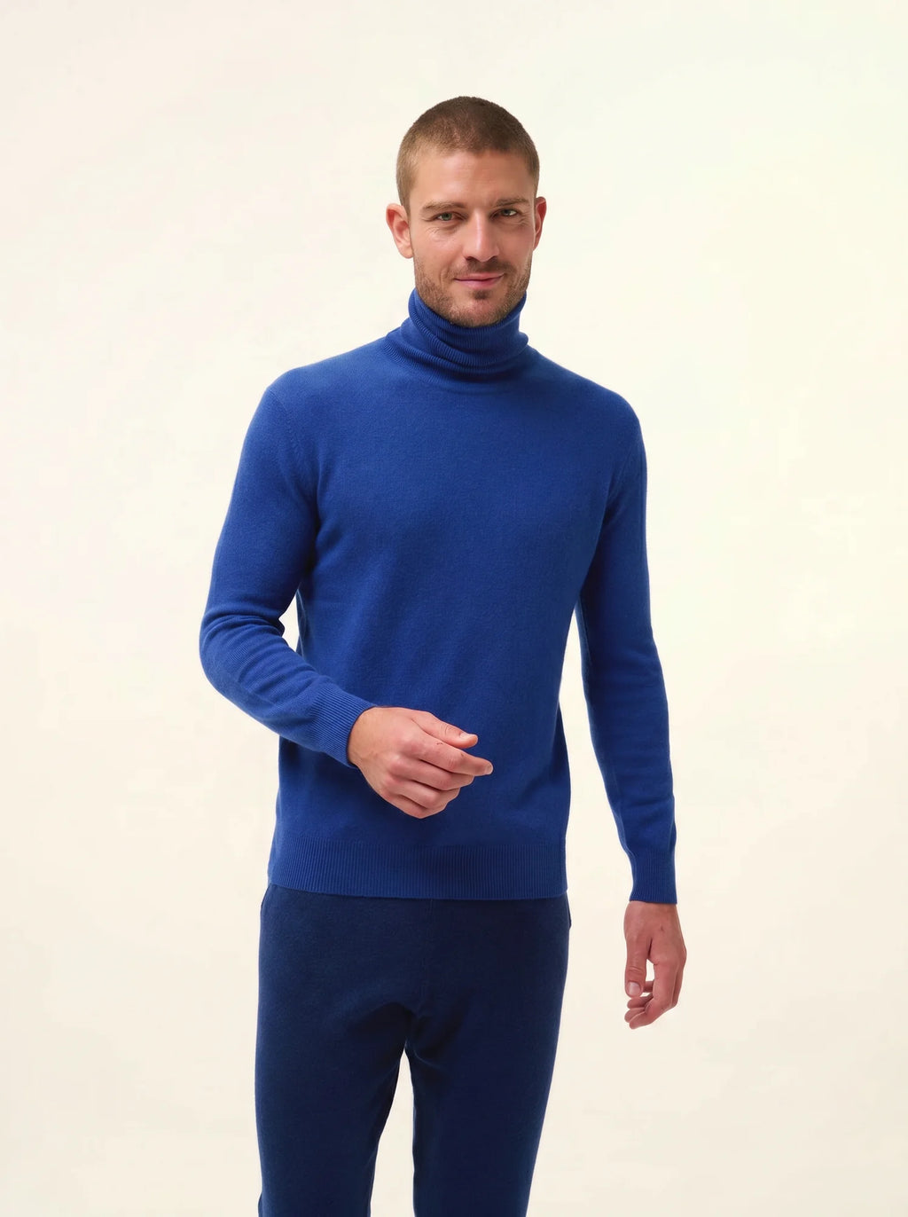 CONNOR pull col roulé outremer