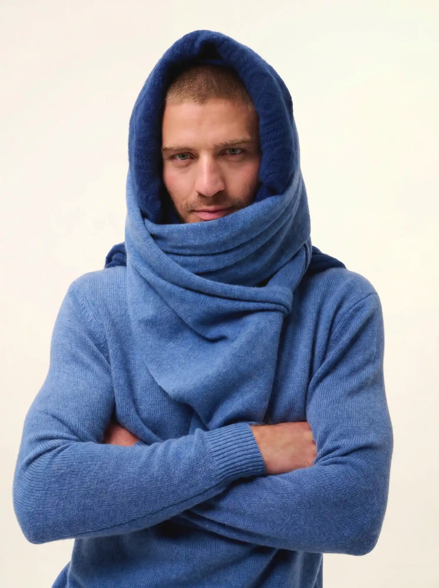 SACHA pullover rollkragen 4-fädig blau denim