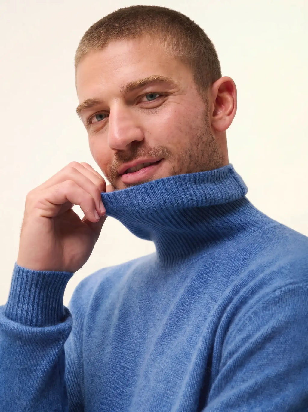 SACHA pullover rollkragen 4-fädig blau denim