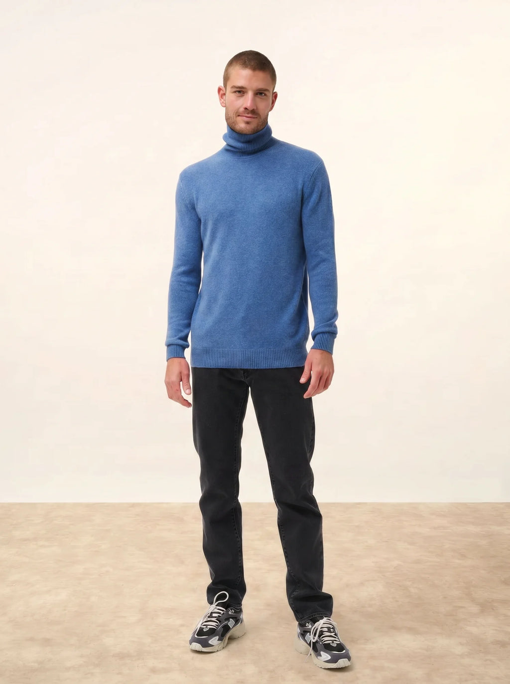 SACHA pullover rollkragen 4-fädig blau denim