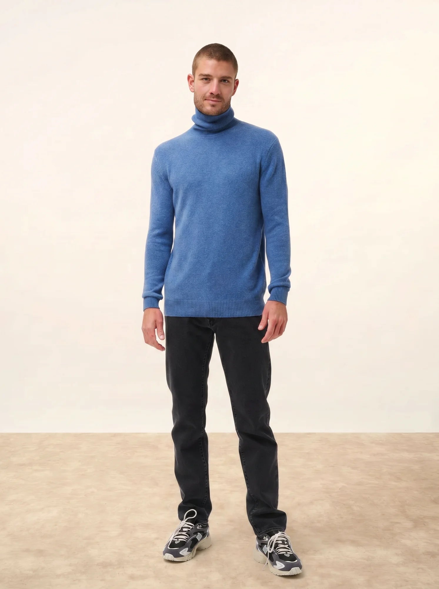SACHA pullover rollkragen 4-fädig blau denim
