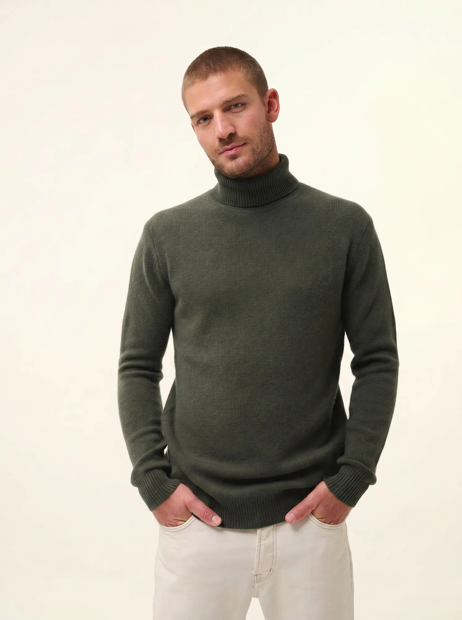 SACHA pullover rollkragen 4-fädig khaki