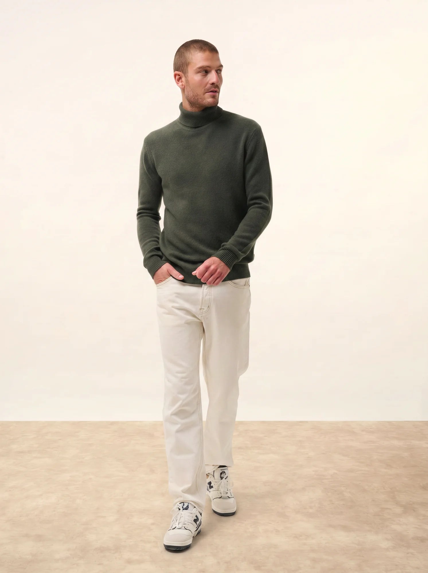 SACHA pullover rollkragen 4-fädig khaki