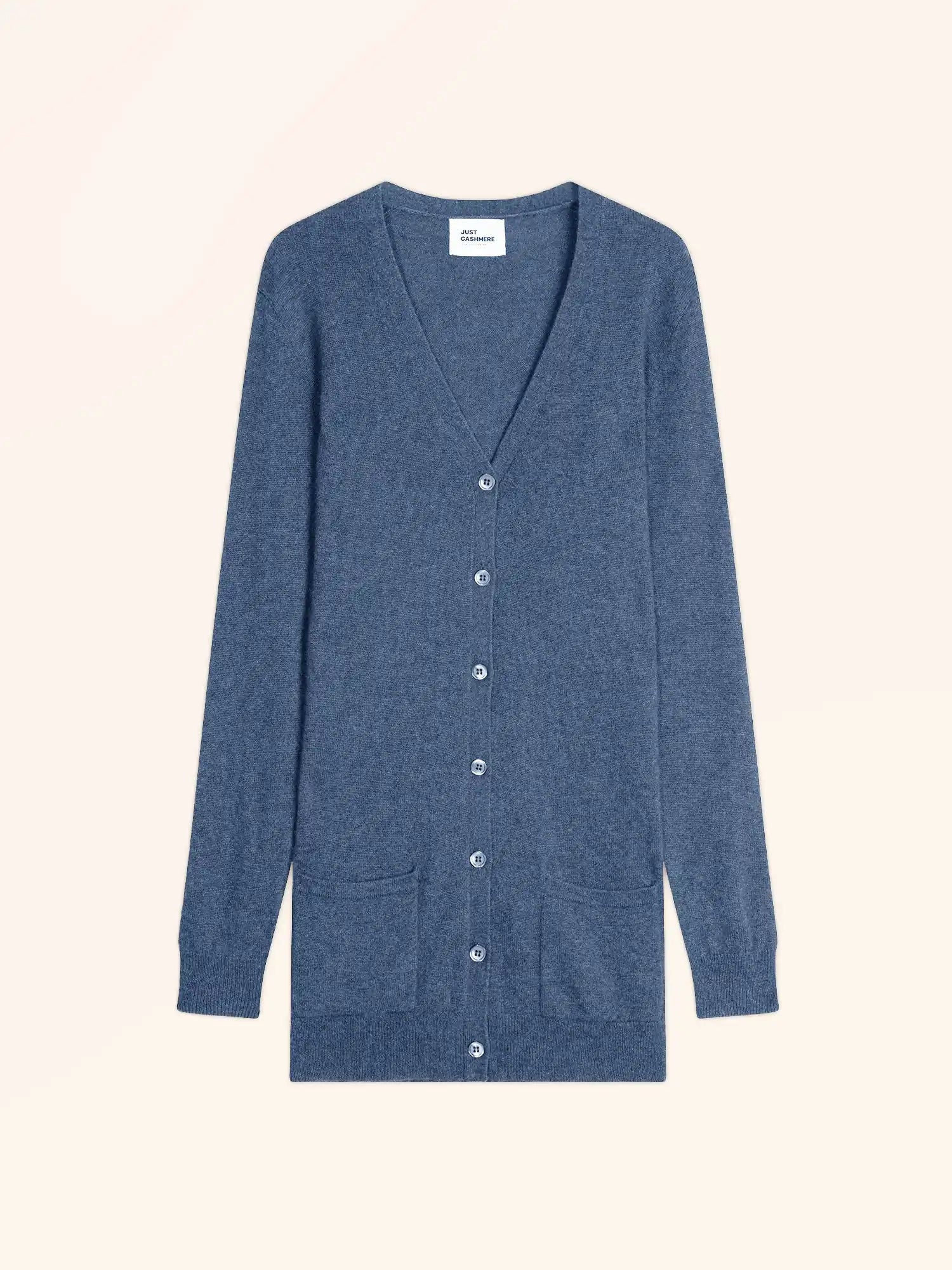 TOMMIE strickjacke v-ausschnitt blau denim