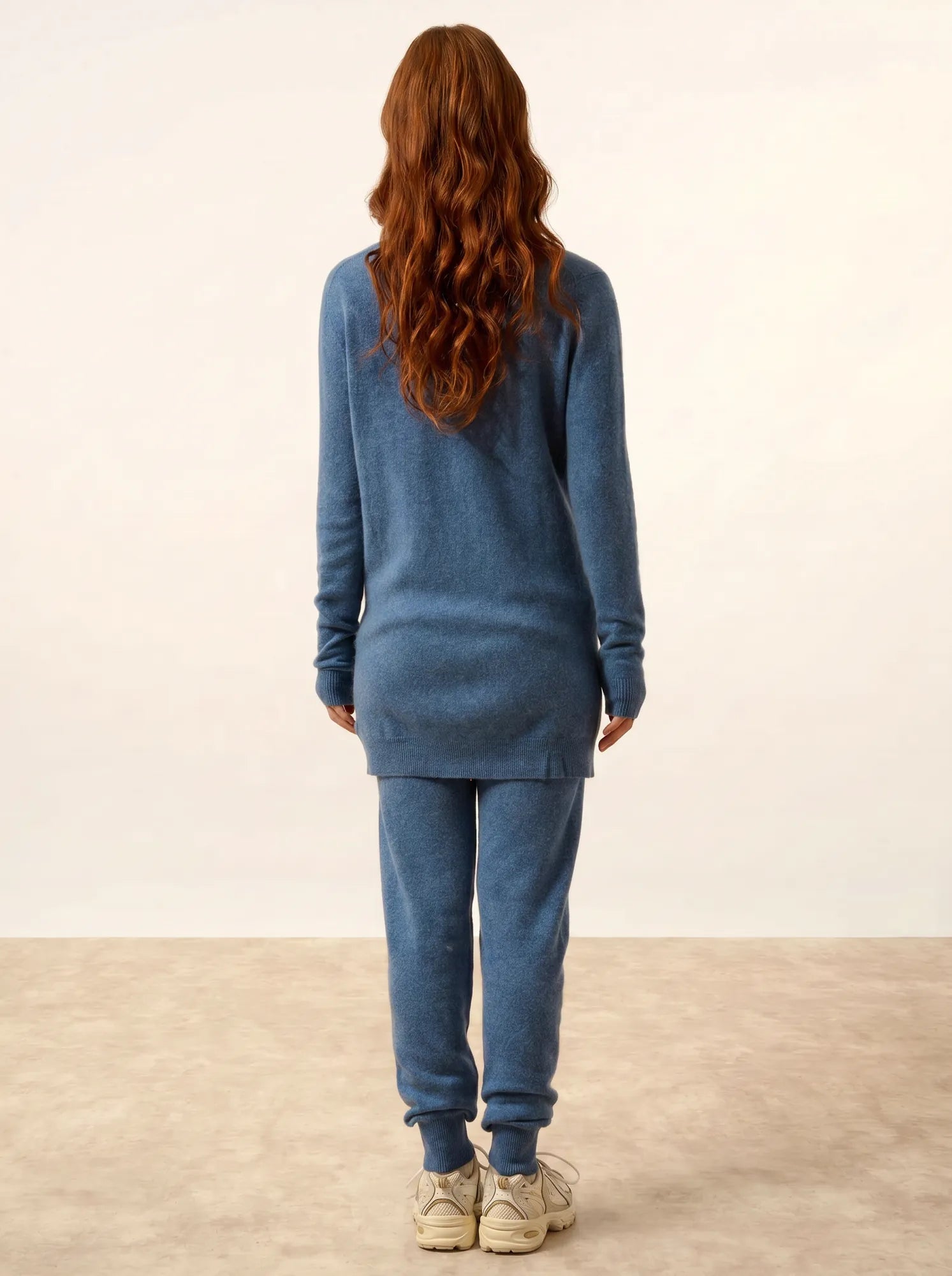 TOMMIE strickjacke v-ausschnitt blau denim