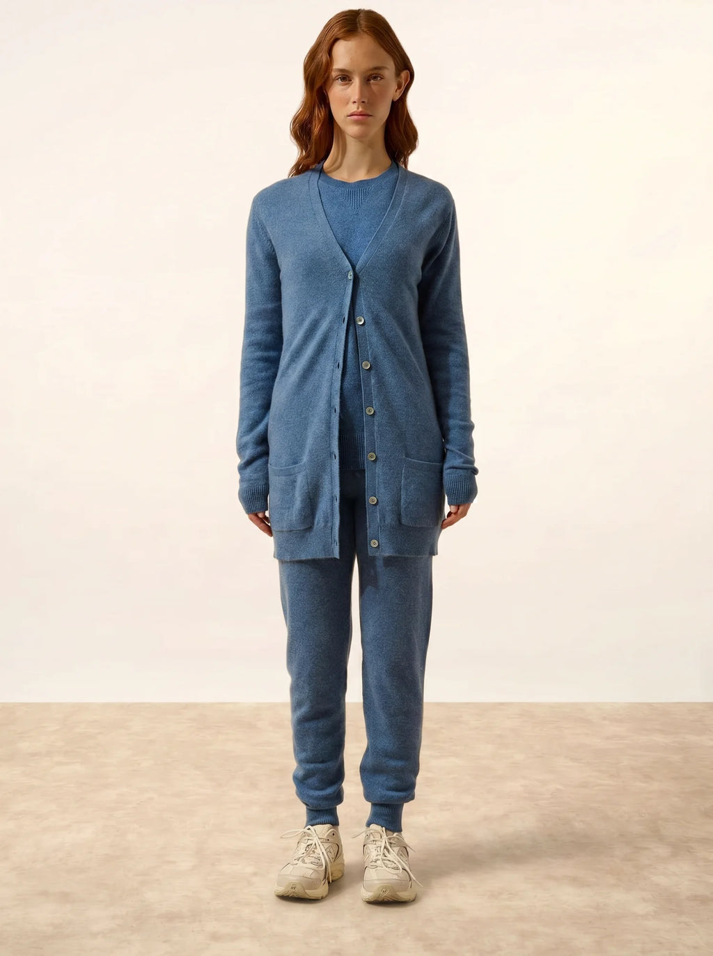 TOMMIE cardigan col V bleu denim