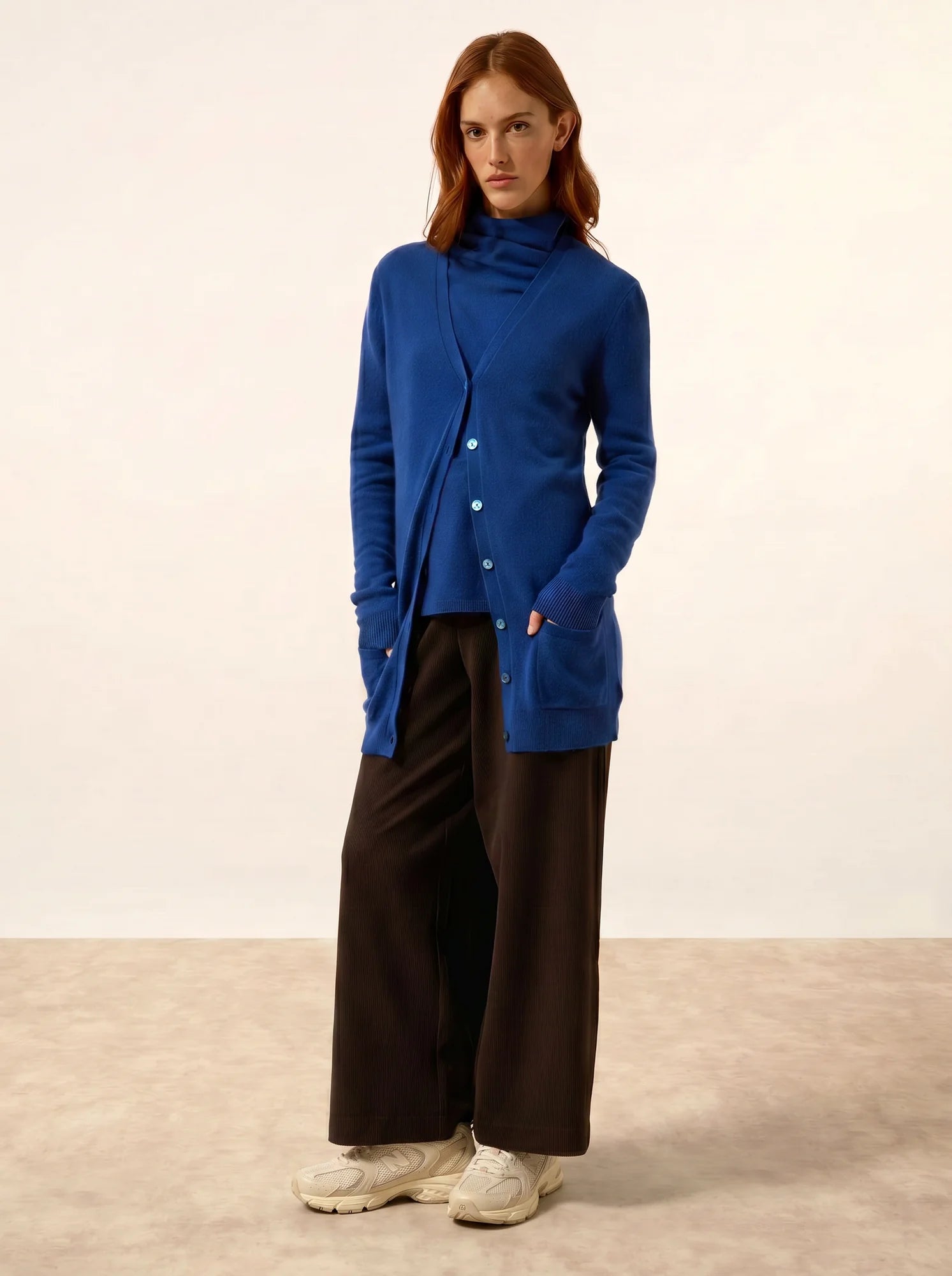 TOMMIE strickjacke v-ausschnitt ultramarin