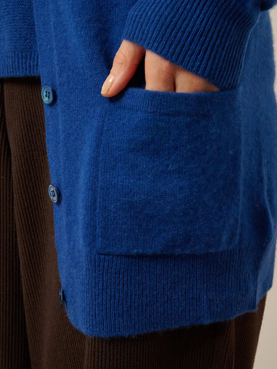TOMMIE strickjacke v-ausschnitt ultramarin