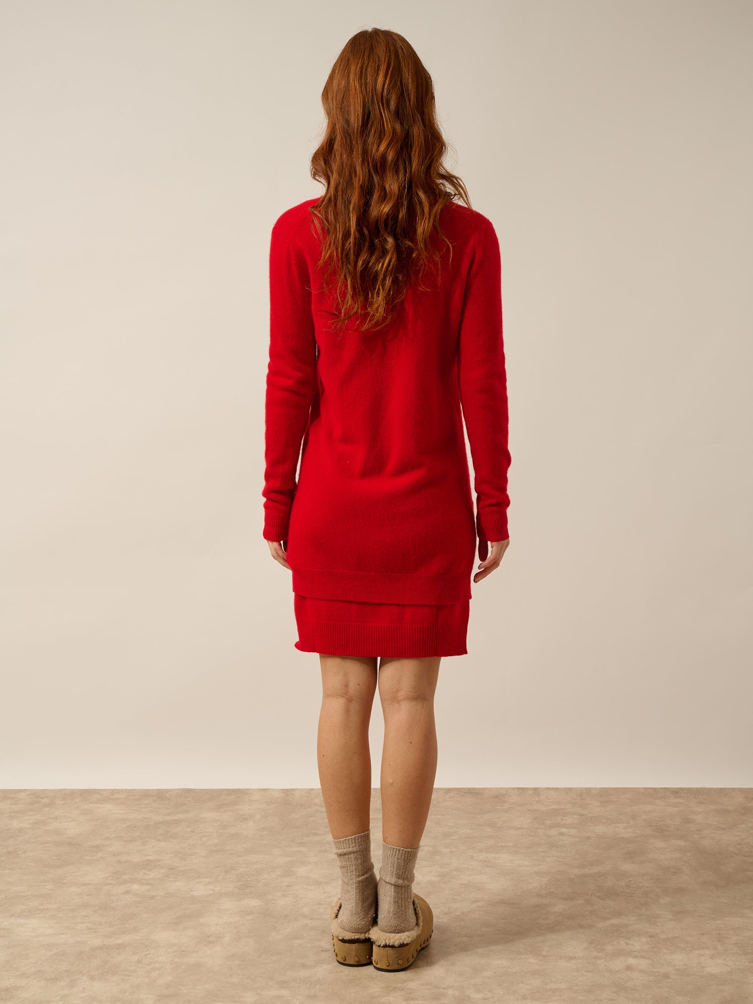 CHELSEA cardigan col v rouge