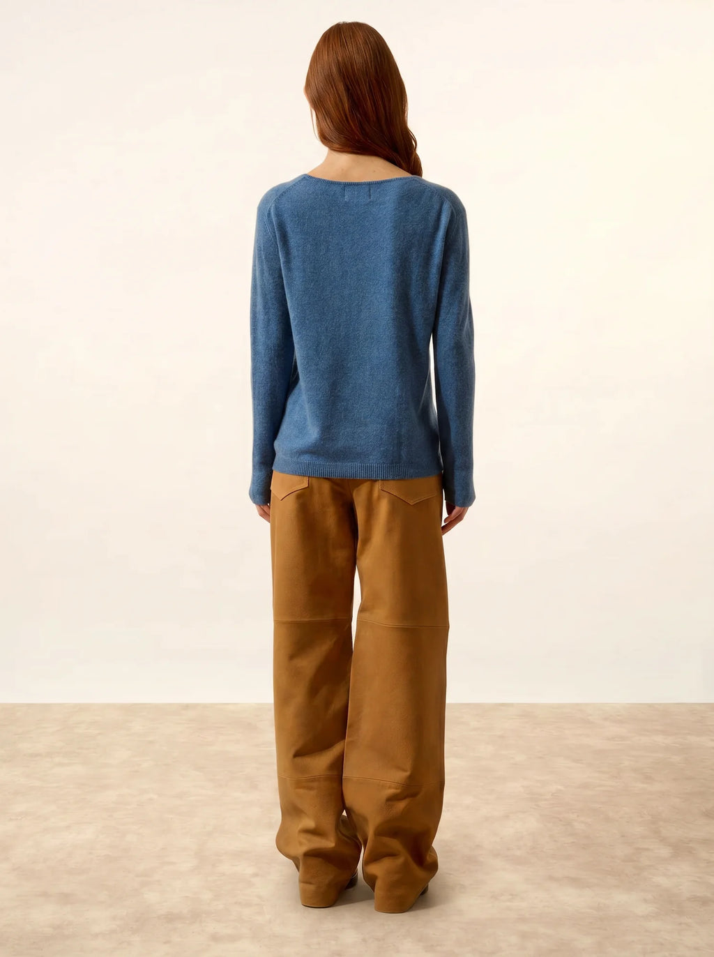FIONA pullover rundhalsausschnitt blau denim