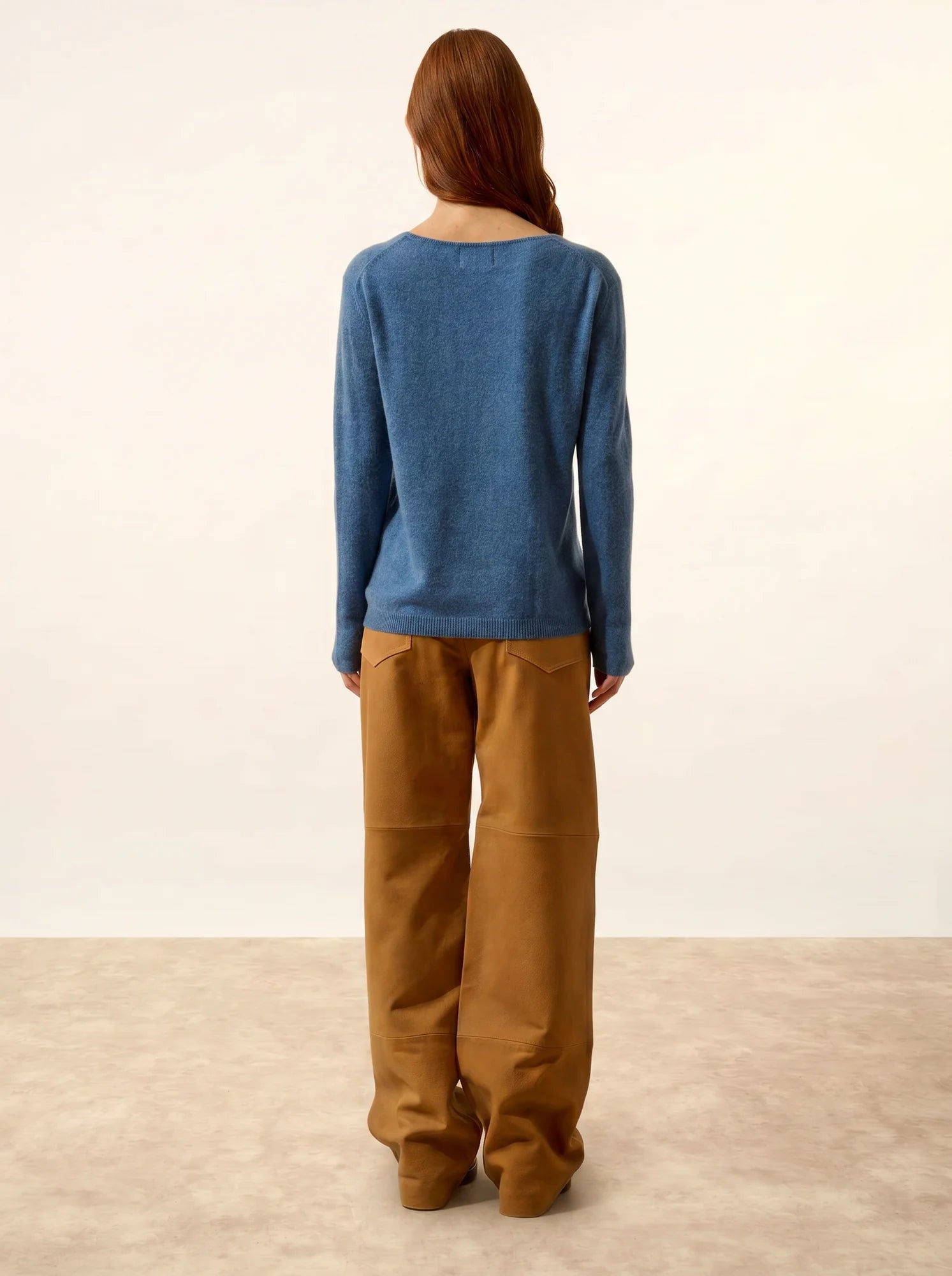FIONA pullover rundhalsausschnitt blau denim