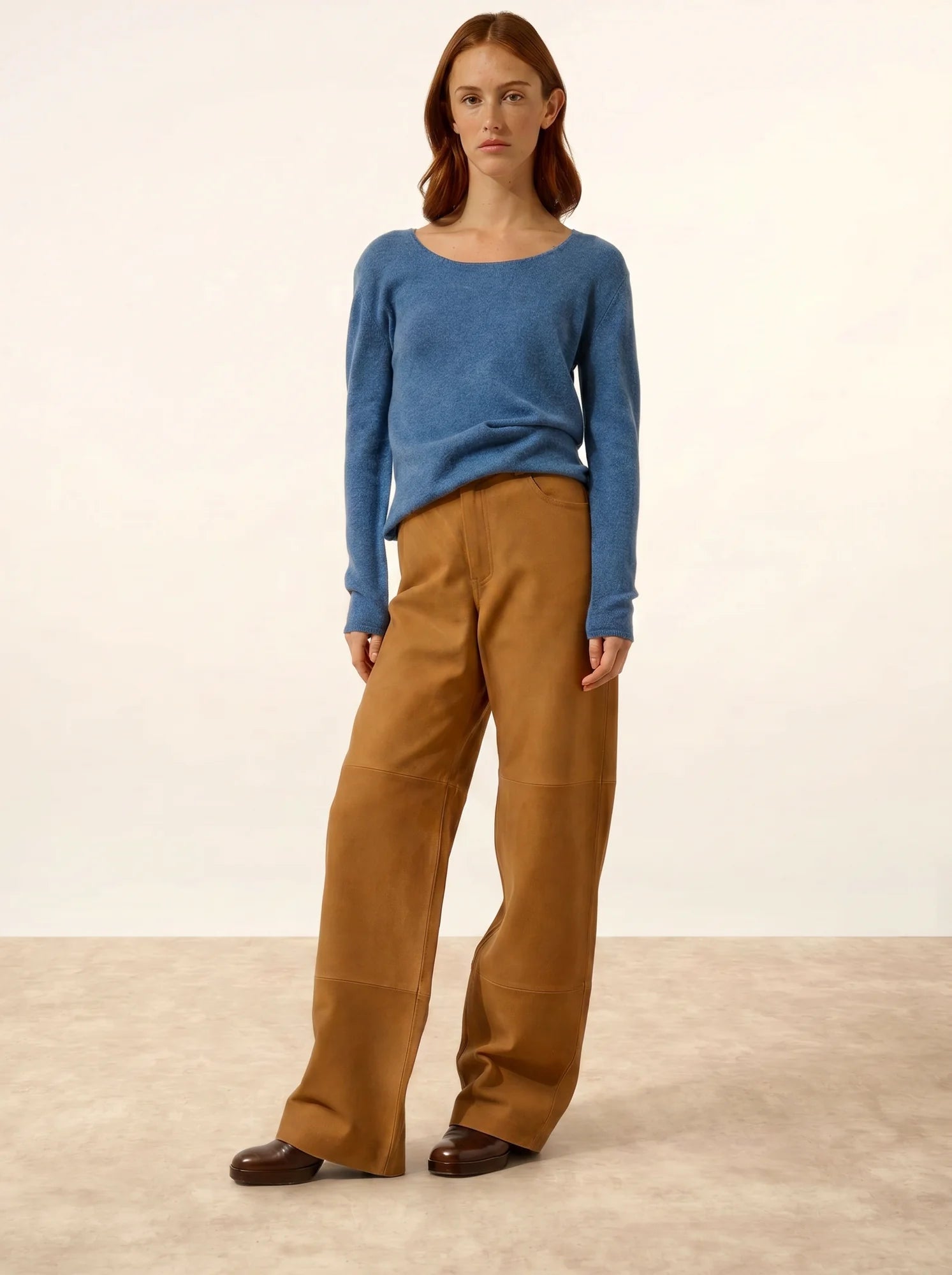 FIONA pullover rundhalsausschnitt blau denim